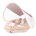Baby Pink Unicorn Float with Sun Shade, Safety Support & Splashy Fun