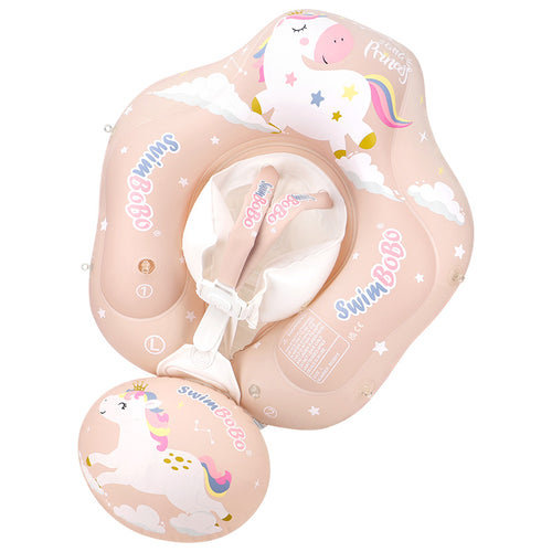 Baby Pink Unicorn Float with Sun Shade, Safety Support & Splashy Fun