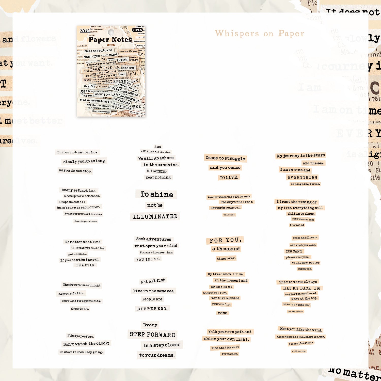 Collage Word Stickers for Journaling, Scrapbooking & DIY