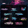 Futuristic Neon Cyberpunk Glitch Stickers
