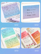Rainbow Pearlescent Transparent Sticky Notes for Notes & Messages