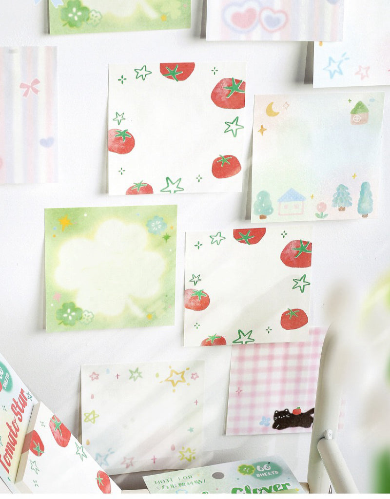Hand-drawn Nature-inspired Cottagecore Sticky Notes