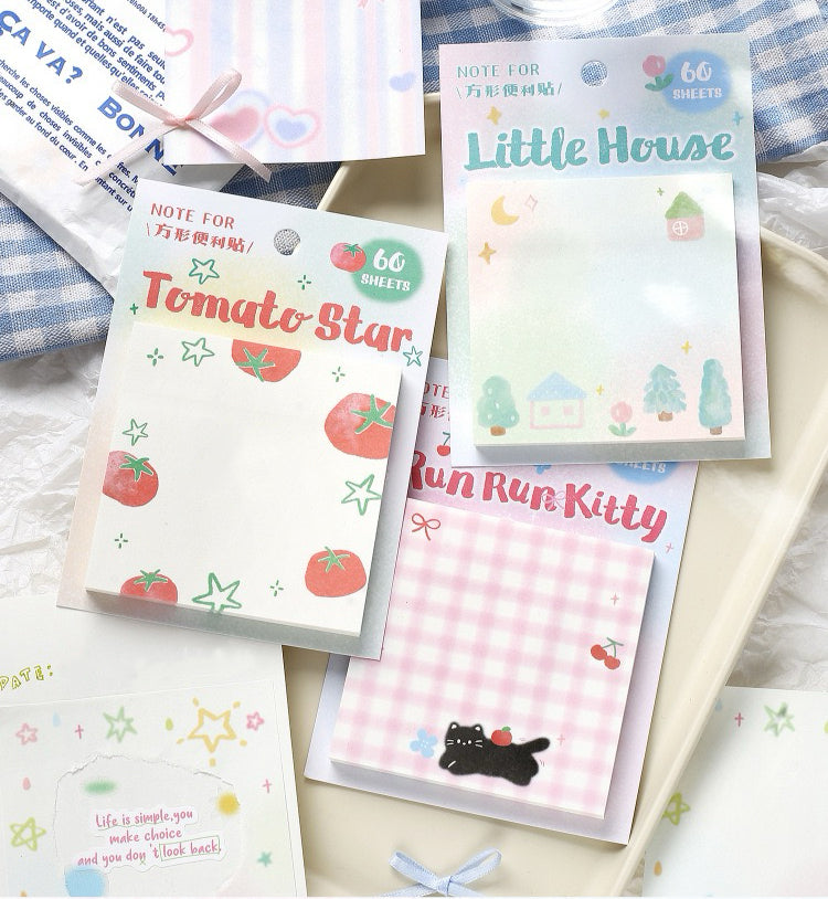 Hand-drawn Nature-inspired Cottagecore Sticky Notes