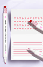 Dual-Tip Stamp Highlighter Pen - Set of 6