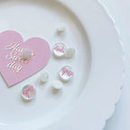Pink Bow 14mm Mini Button – 5 pcs