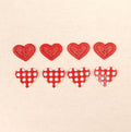 28mm Red Heart Button with Gold Glitter - 8 pcs
