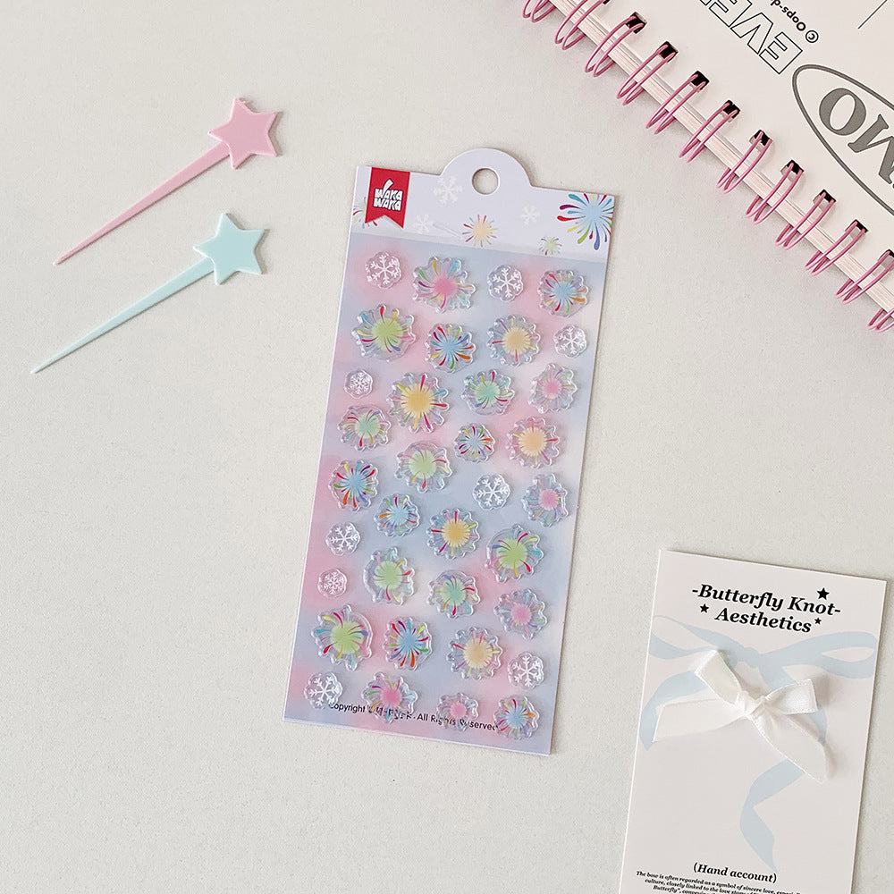 Cute Embossed Resin Stickers for Crafts & Decor