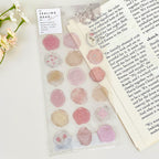 Pastel Translucent Poetic Wax Seal Stickers (18 pcs)