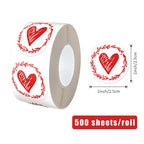Love Heart Stickers for Parties & Gifts