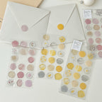 Pastel Translucent Poetic Wax Seal Stickers (18 pcs)