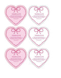 White & Pink Baking Sealing Stickers – Thanks & Love (6 pcs)