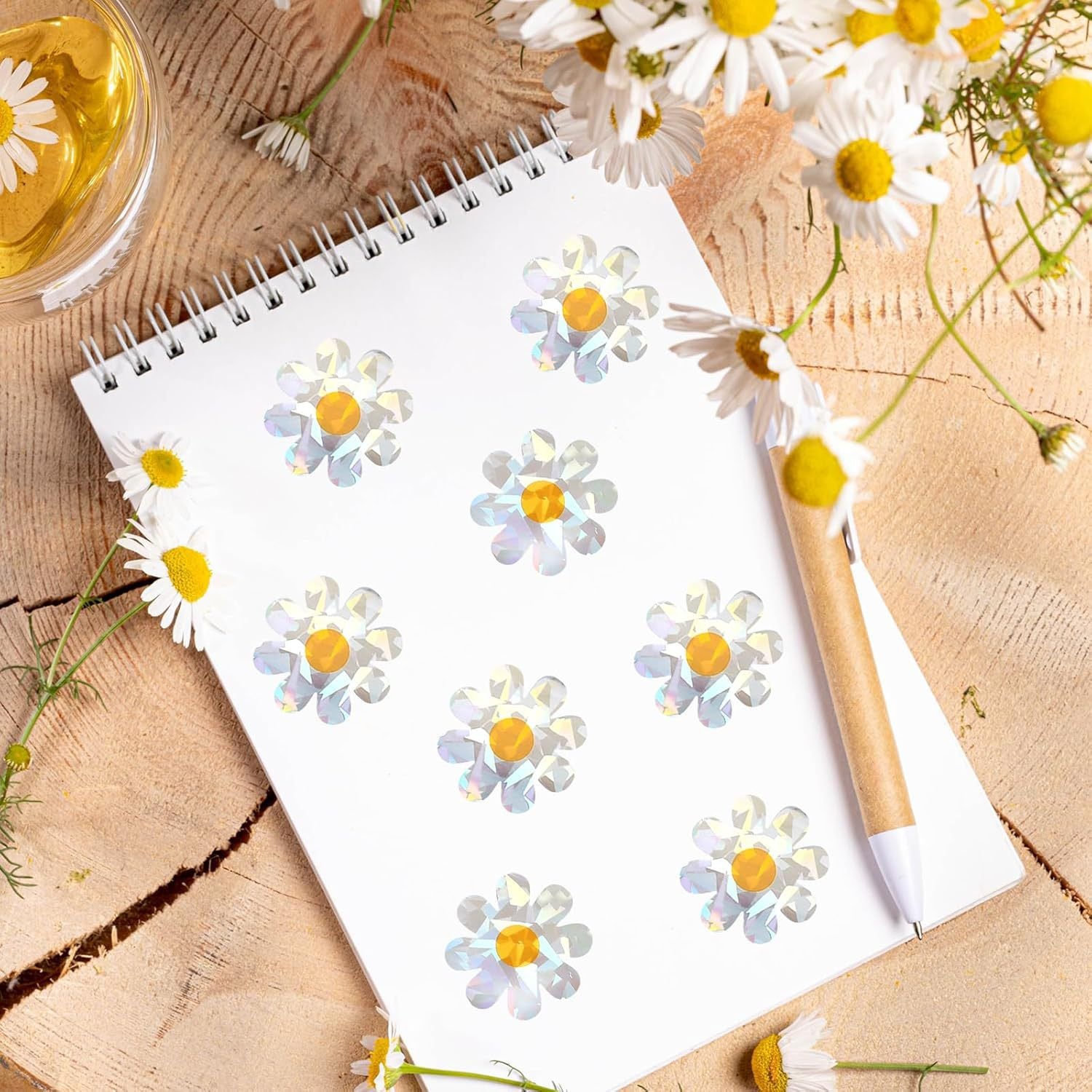 Laser Daisy Decorative Stickers