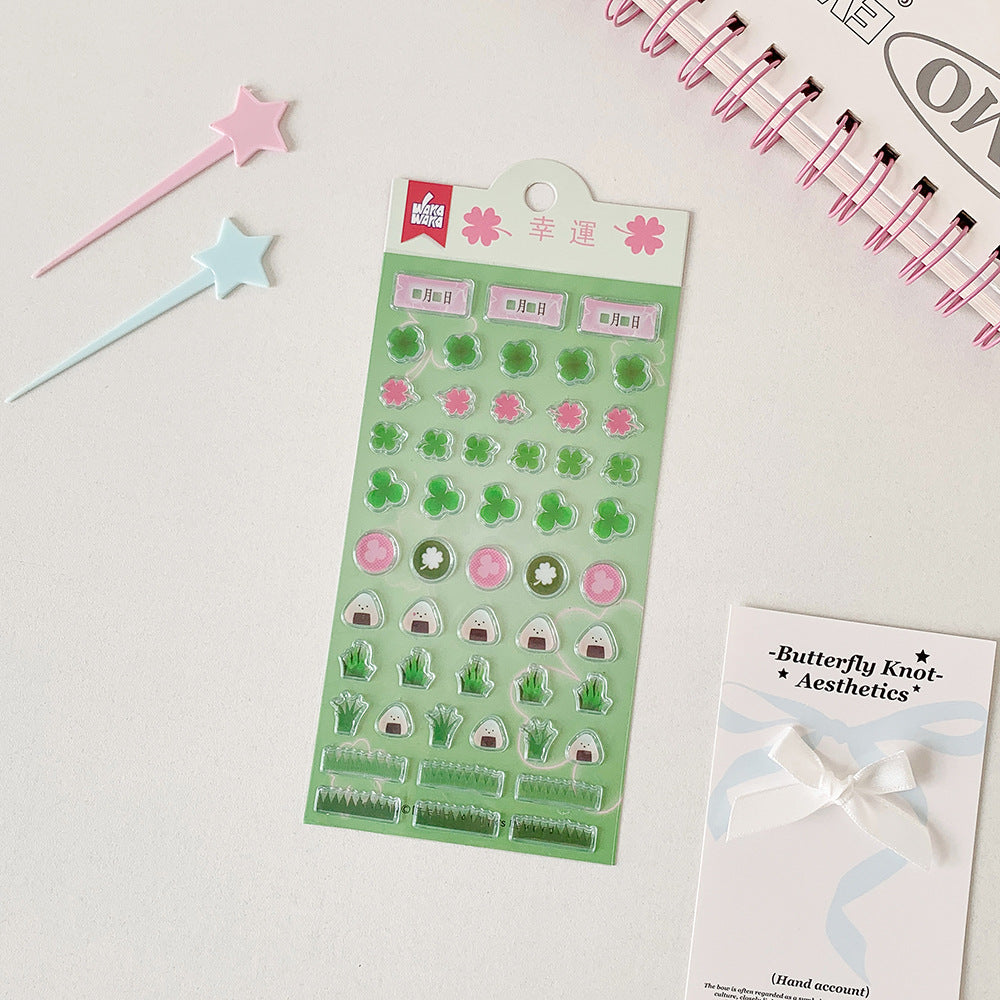 Cute Embossed Resin Stickers for Crafts & Decor