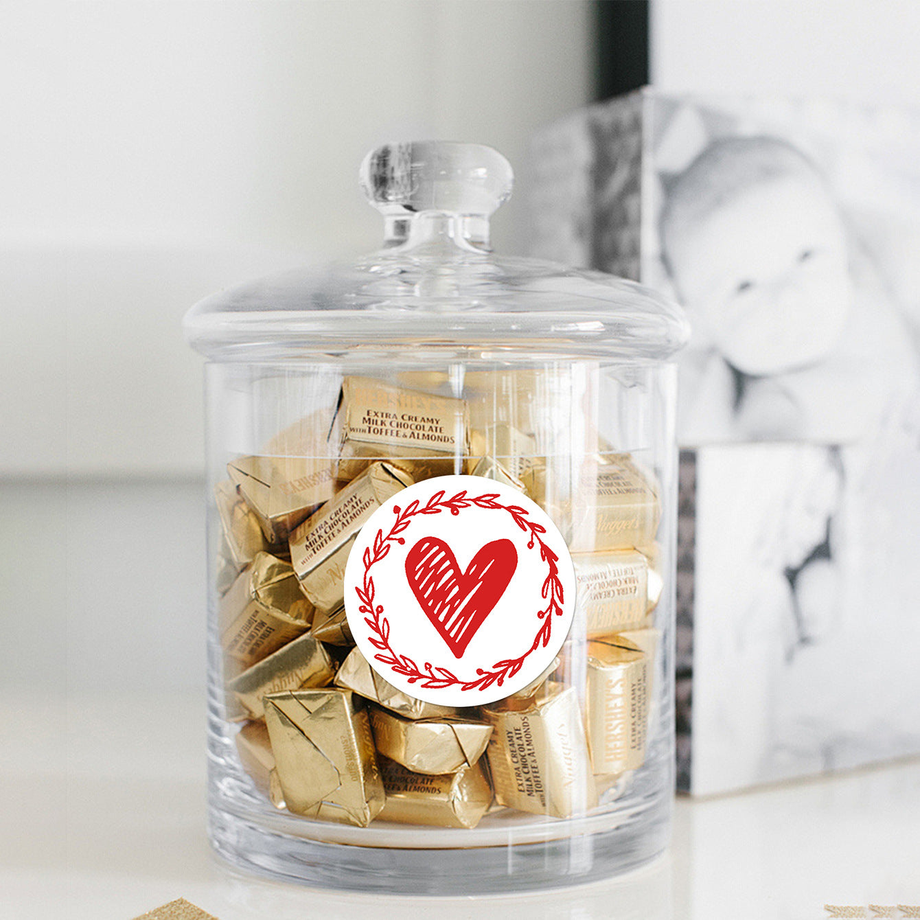 Love Heart Stickers for Parties & Gifts