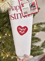 Christmas Holiday Love Heart Stickers – Festive Red and Green (6 pcs)