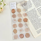 Pastel Translucent Poetic Wax Seal Stickers (18 pcs)