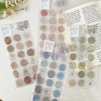 Pastel Translucent Poetic Wax Seal Stickers (18 pcs)