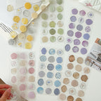 Pastel Translucent Poetic Wax Seal Stickers (18 pcs)