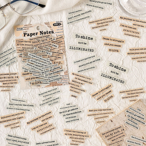 Collage Word Stickers for Journaling, Scrapbooking & DIY