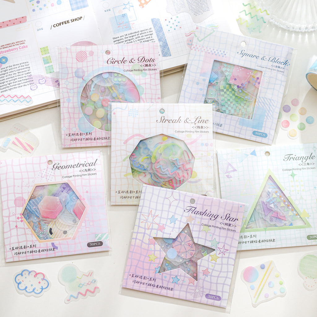 Dreamy Pastel Geometric Stickers