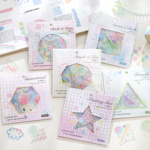 Dreamy Pastel Geometric Stickers