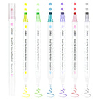 Dual-Tip Stamp Highlighter Pen - Set of 6