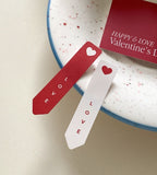 Love Message Strip Sealing Stickers – Red & White (10 pcs)