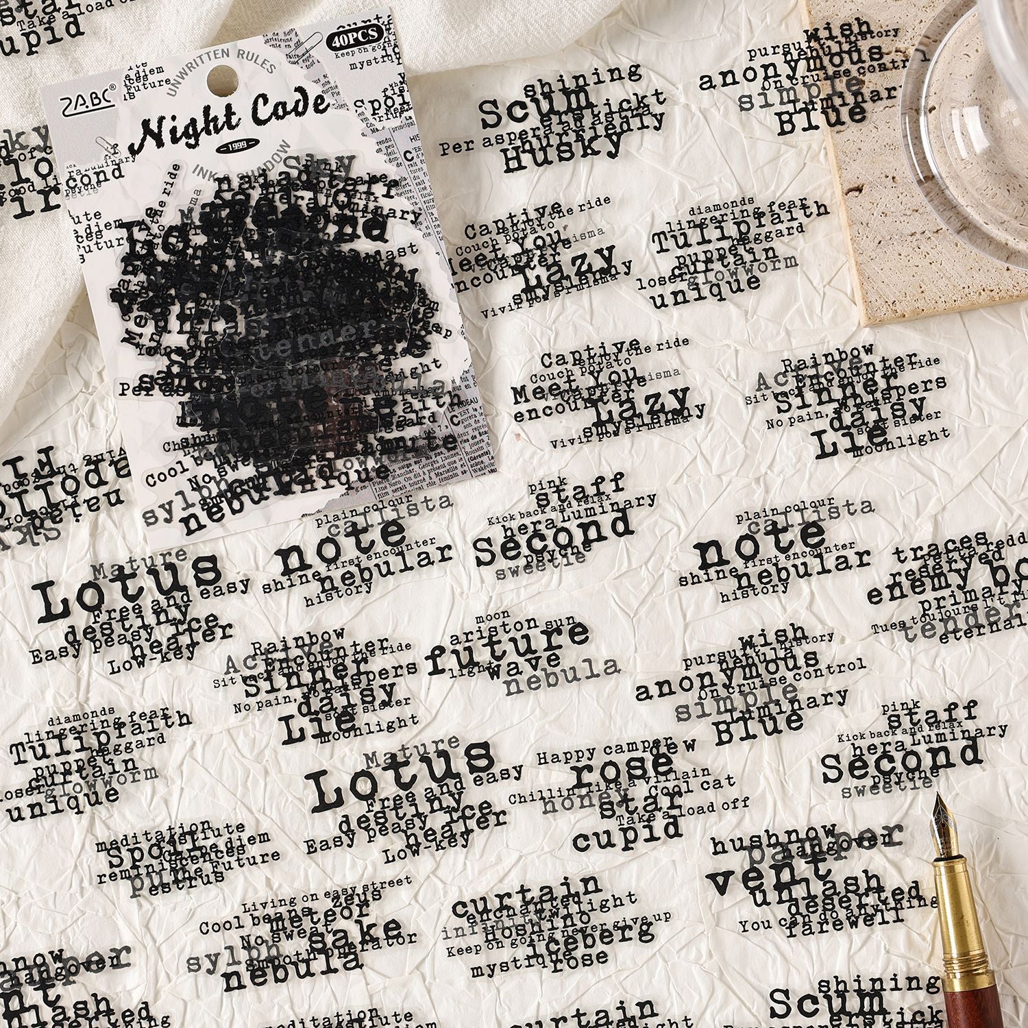Collage Word Stickers for Journaling, Scrapbooking & DIY